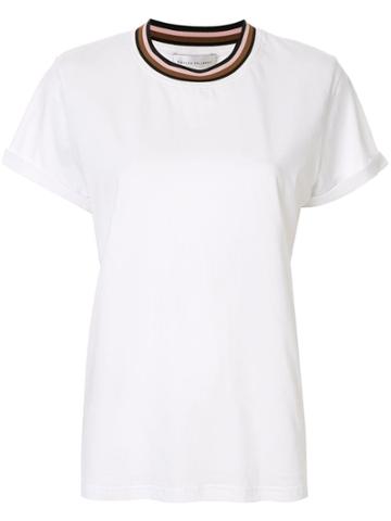 Rebecca Vallance Contrast Rib T-shirt - White