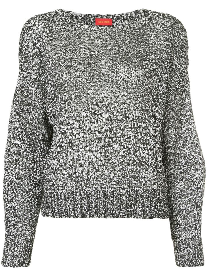 Des Prés Two-tone Knitted Jumper - Black