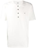 Cp Company Buttoned Neck T-shirt - White