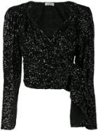 Attico Embellished Cropped Top - Black