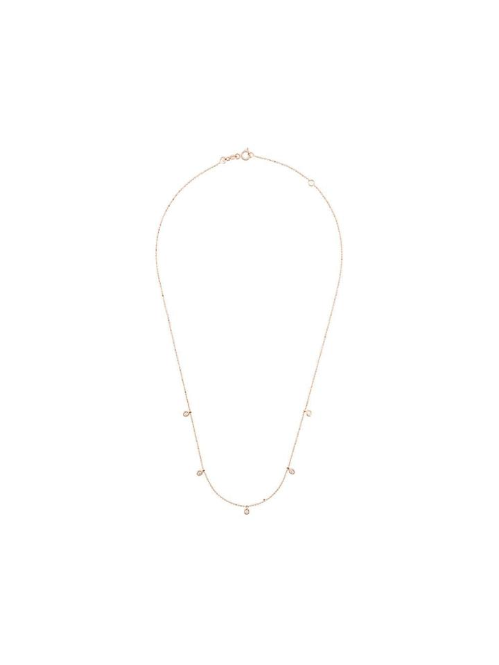 Kismet By Milka 14kt Rose Gold 5 Solitaire Diamond Necklace