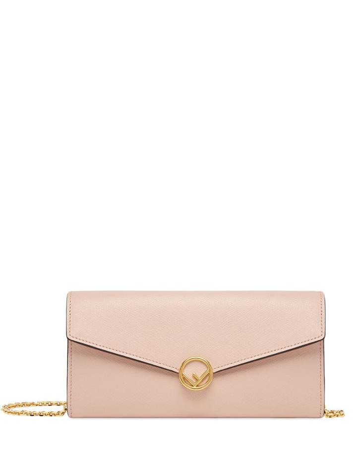 Fendi Ff Logo Continental Wallet - Pink