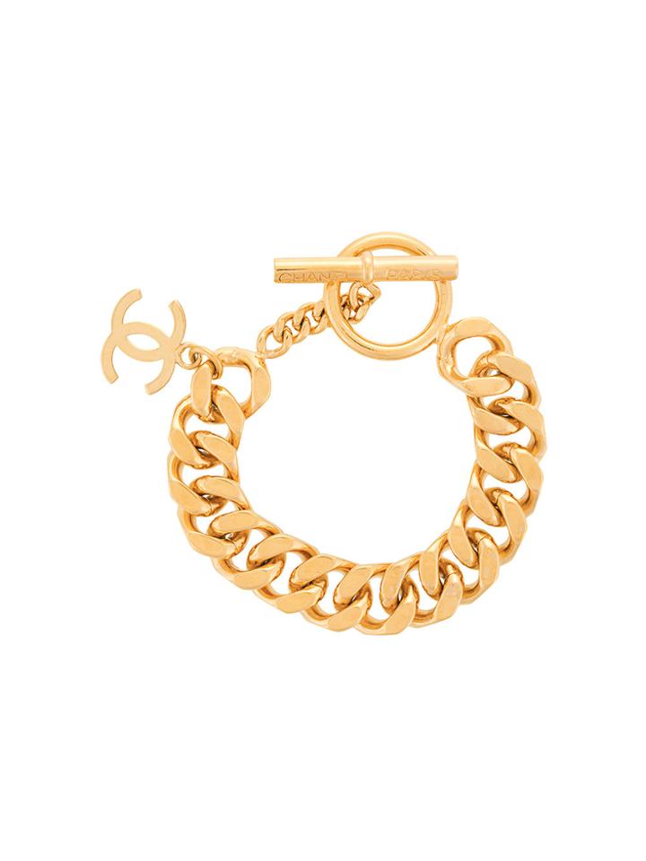 Chanel Vintage Cc Chain Bracelet - Metallic