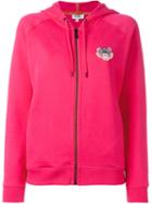 Kenzo Logo Hooded Cardigan, Women's, Size: Xs, Pink/purple, Cotton