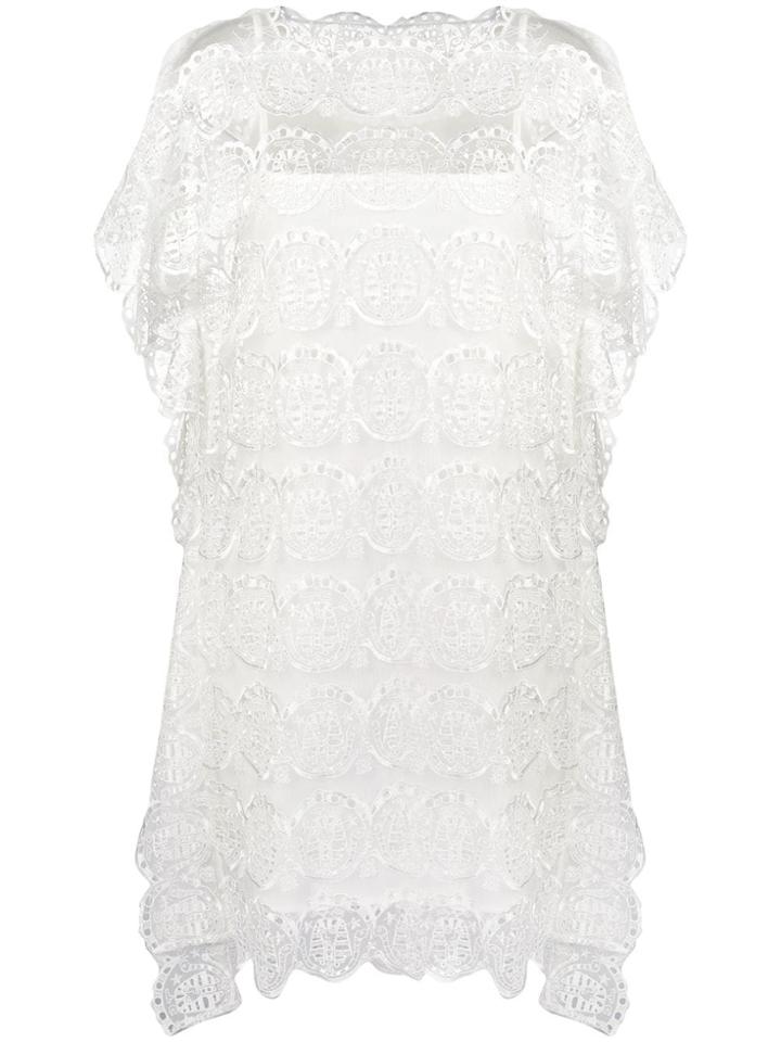 Tsumori Chisato Lace Embroidered Dress - White