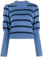 Derek Lam 10 Crosby Puff Sleeves Knitted Sweater - Blue