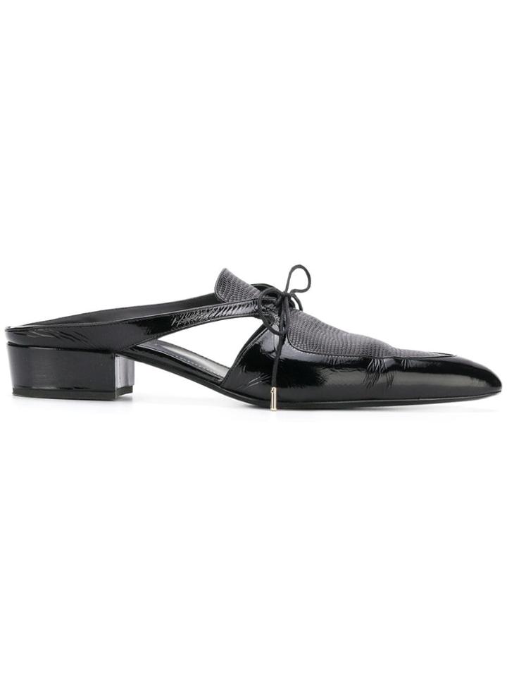 Nina Ricci Almond Toe Mules - Black