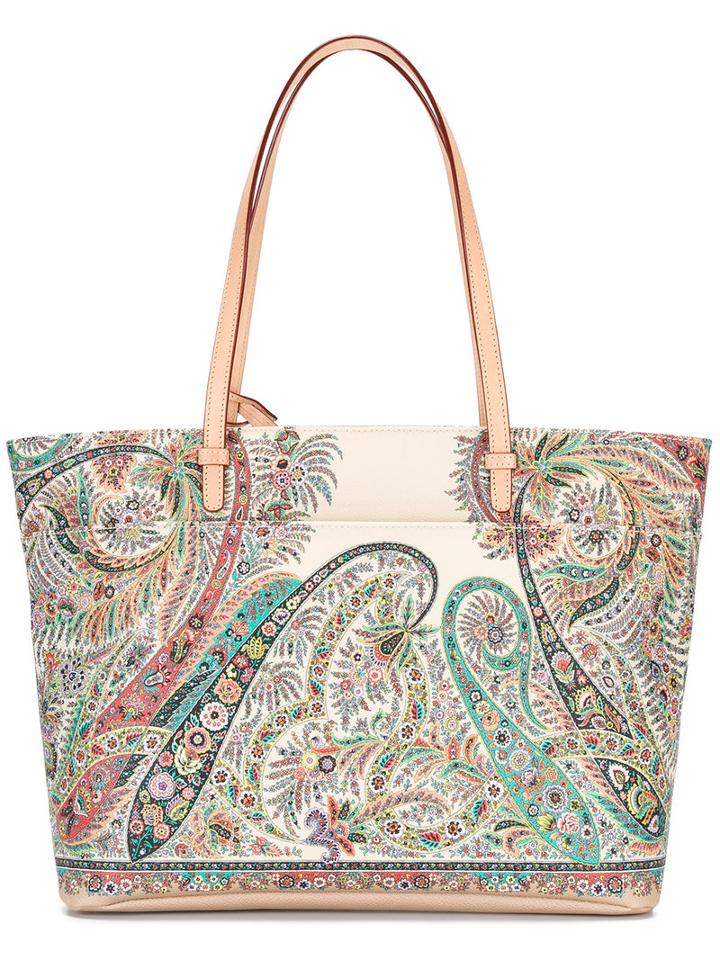 Etro Abstract Print Tote, Women's, Cotton/polyester/pvc