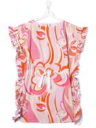 Emilio Pucci Junior Ruffled Printed Dress - Pink