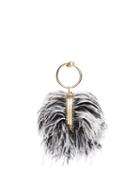 Rosantica Clio Feather Ball Bracelet Bag - Black