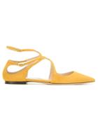 Jimmy Choo Jimmy Choo Lancerflatsue Saffron Furs & Skins->leather -