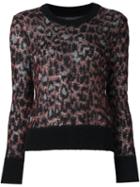 Isabel Marant Leopard Pattern Pullover, Women's, Size: 38, Black, Mohair/polyamide/polyester/wool