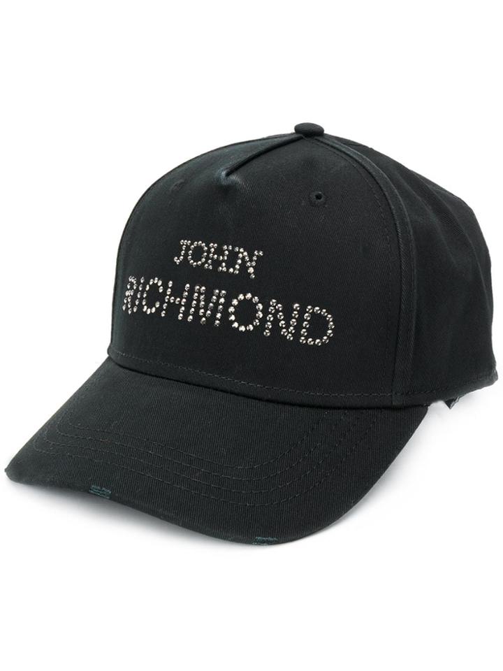 John Richmond Embellished Logo Baseball Cap - Black