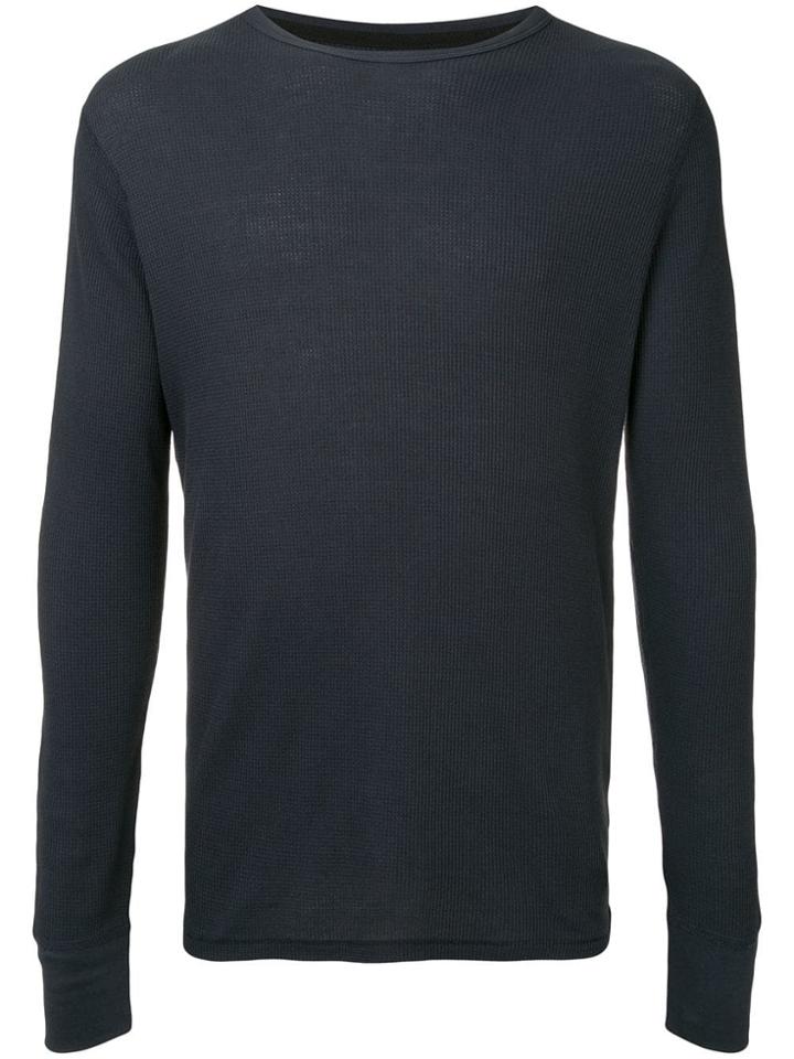 Rag & Bone Waffle Crew Jumper - Blue
