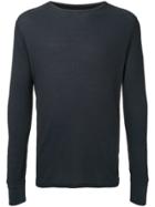 Rag & Bone Waffle Crew Jumper - Blue