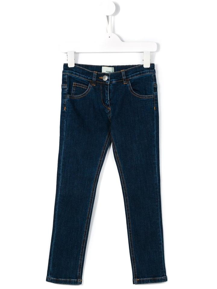 Fendi Kids Skinny Fit Jeans, Girl's, Size: 8 Yrs, Blue