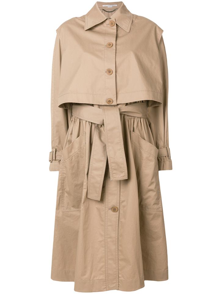Stella Mccartney Caban Trench Coat - Nude & Neutrals