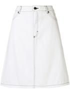 Escada Sport A-line Denim Skirt - White