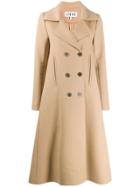Loewe Double-breasted Swing Coat - Neutrals