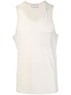 Ami Paris Tank Top With Chest Pocket - Neutrals