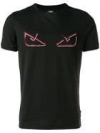 Fendi Embellished Bag Bugs Eye T-shirt - Black