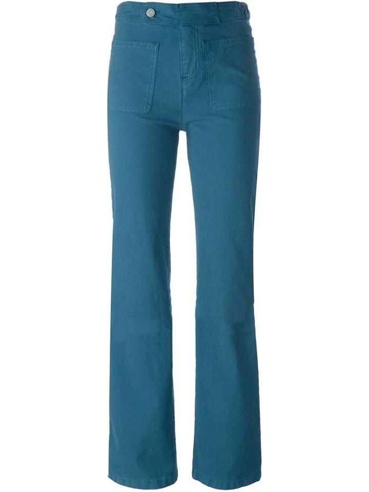 See By Chloé Bootcut Jeans, Women's, Size: 25, Blue, Cotton/spandex/elastane