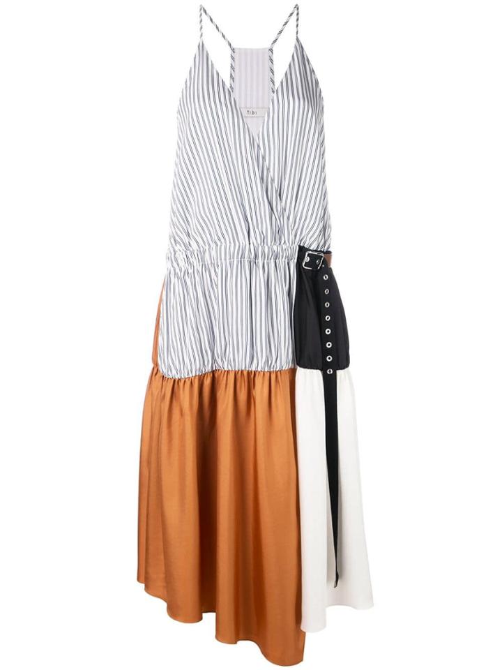 Tibi Camille Collage Wrap Dress - Brown