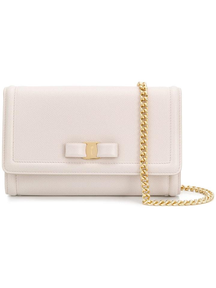 Salvatore Ferragamo Mini Vara Shoulder Bag - Neutrals