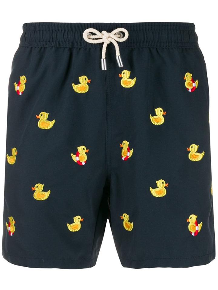 Mc2 Saint Barth Embroidered Duch Swim Shorts - Blue