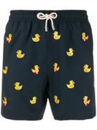 Mc2 Saint Barth Embroidered Duch Swim Shorts - Blue