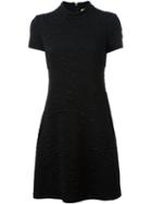 Versace Jeans Embroidery Detail Dress, Women's, Size: 40, Black, Polyester/spandex/elastane/viscose