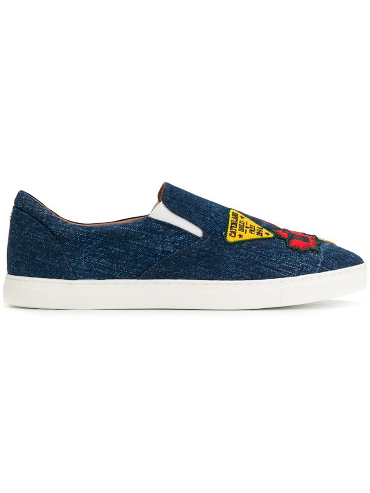 Dsquared2 Patch Denim Sneakers - Blue