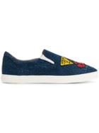 Dsquared2 Patch Denim Sneakers - Blue