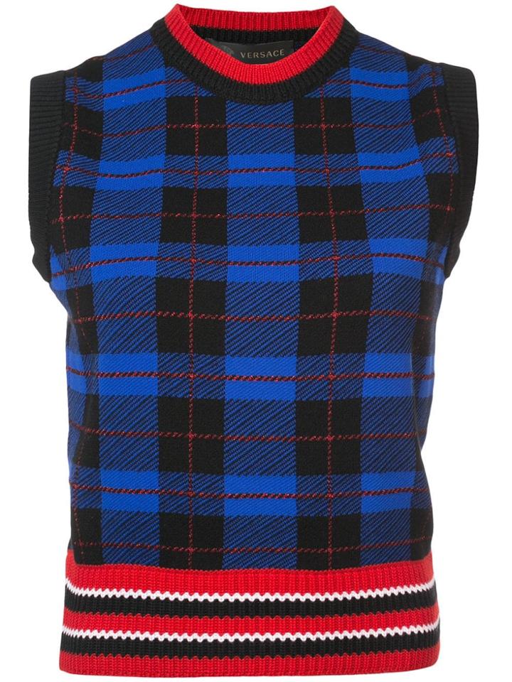 Versace Knit Vest Top - Blue