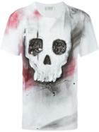 Faith Connexion Skull Print T-shirt, Men's, Size: Medium, White, Cotton