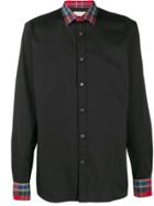 Alexander Mcqueen Tartan Trim Shirt - Black