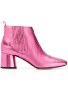 Marc Jacobs Rocket Chunky Heel Chelsea Boots - Pink & Purple