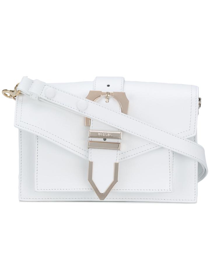 Versus Buckle Strap Shoulder Bag - White
