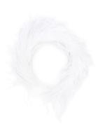 Alessandra Rich Feather Headband - White