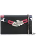 Gucci Snake Embellished Clutch - Black