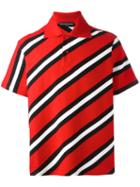 Balenciaga Striped Polo Shirt, Men's, Size: Medium, Red, Cotton