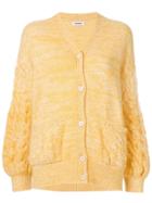 Coohem Mohair Cable Knit Cardigan - Yellow