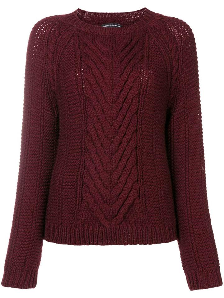 Antik Batik Crew Neck Jumper - Red