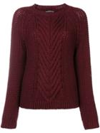 Antik Batik Crew Neck Jumper - Red