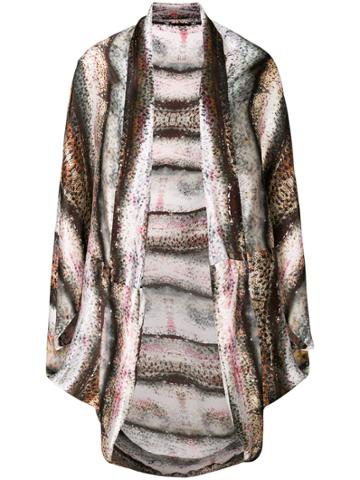 Mona Draped Embroidered Cape - Multicolour