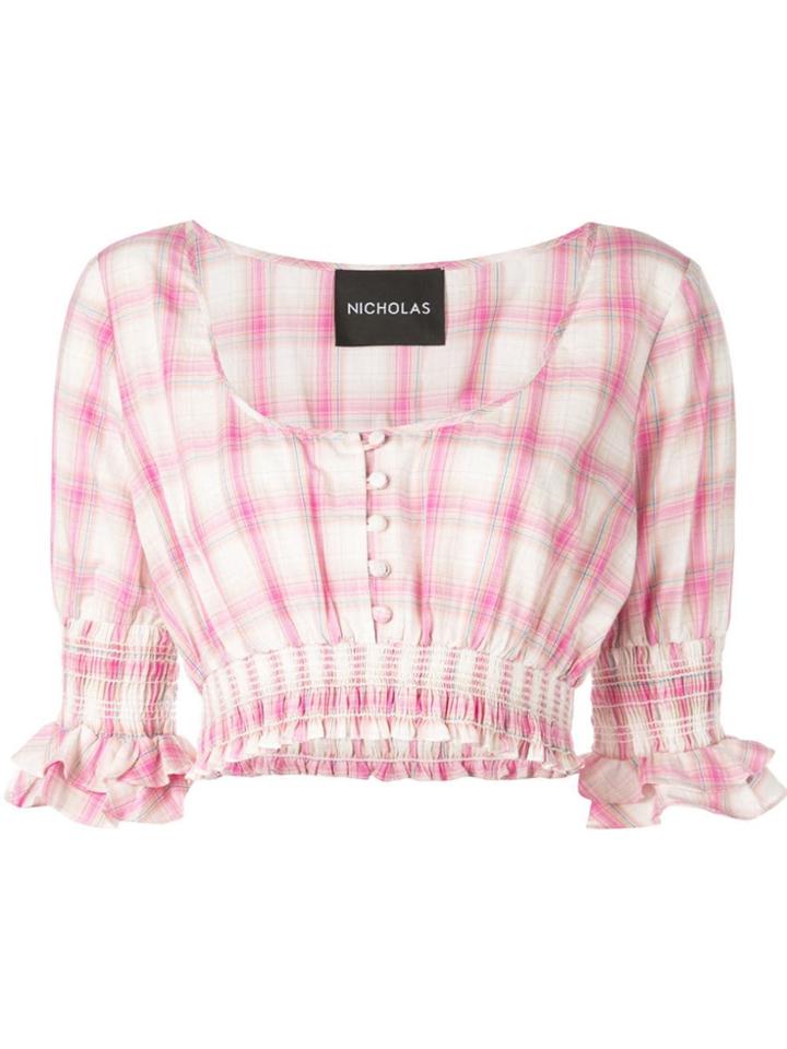 Nicholas Smocked Top - Pink