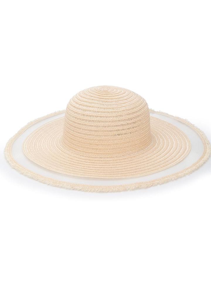 Inverni Iris Raffia Hat - Neutrals