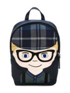 Dolce & Gabbana Kids Kid Print Checked Backpack, Blue
