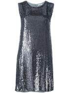 P.a.r.o.s.h. Sequined Mini Dress, Women's, Size: Medium, Grey, Viscose/pvc