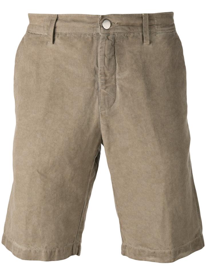 Massimo Alba Chino Shorts, Men's, Size: 46, Green, Cotton/linen/flax